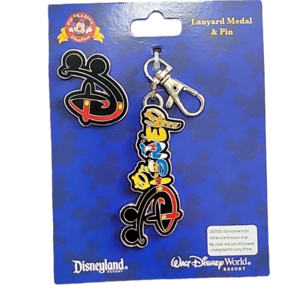 Disney Lanyard Medal Keychain & Pin